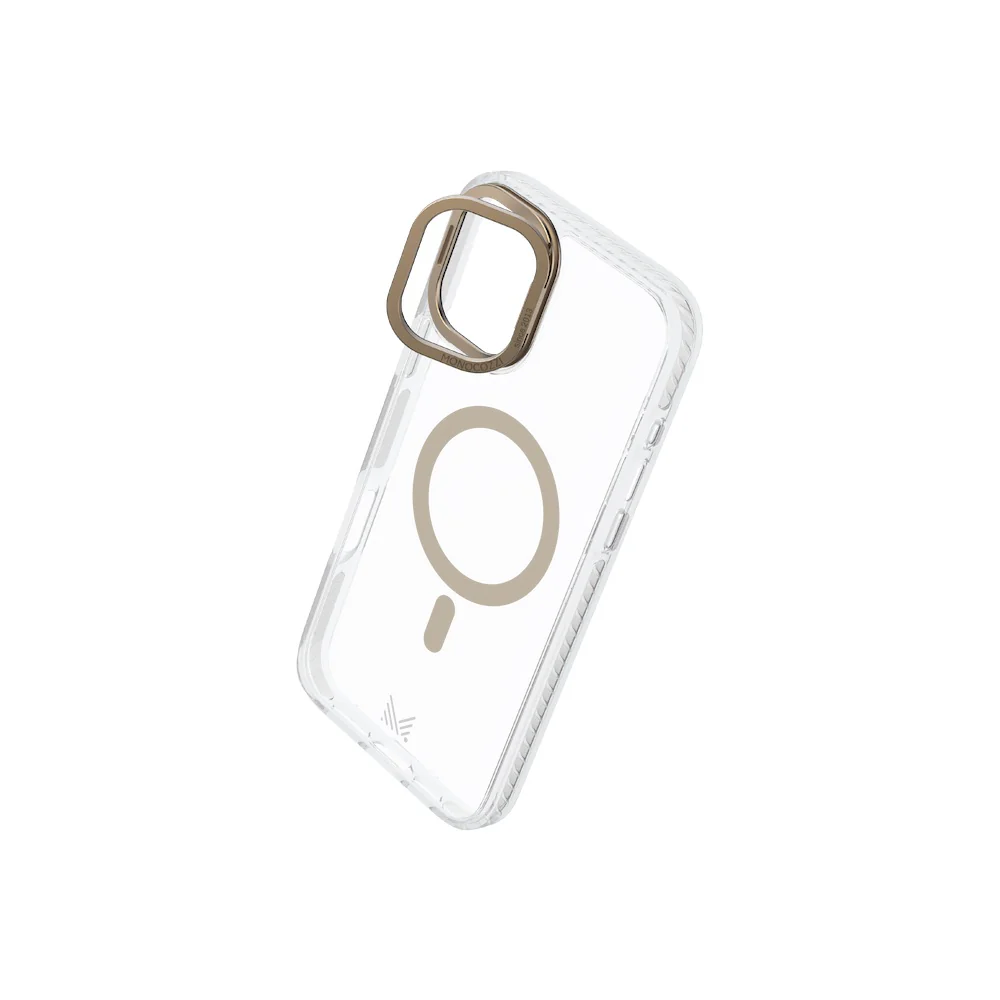 Monocozzi LUCID | Magsafe 10ft Drop Protection Lens Stand Hybrid Case for iPhone 16 Pro - Gold - Image 2