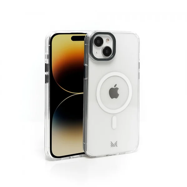Monocozzi LUCID | Magsafe Compatible SnapOn Shockproof Hybrid Case with Lens Protection for iPhone 15 Plus - Transparent