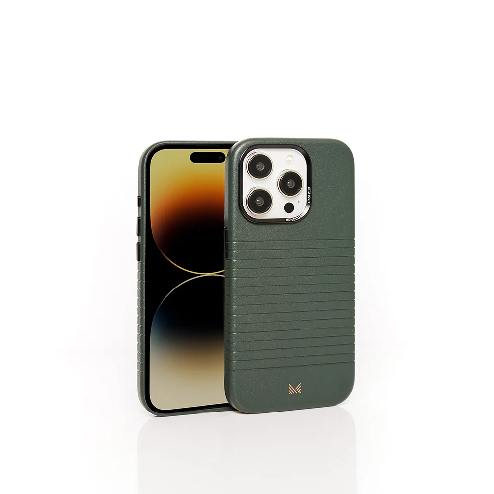 Monocozzi LUCID Refined | Magsafe Protective Case for iPhone 15 Pro - Olive Night