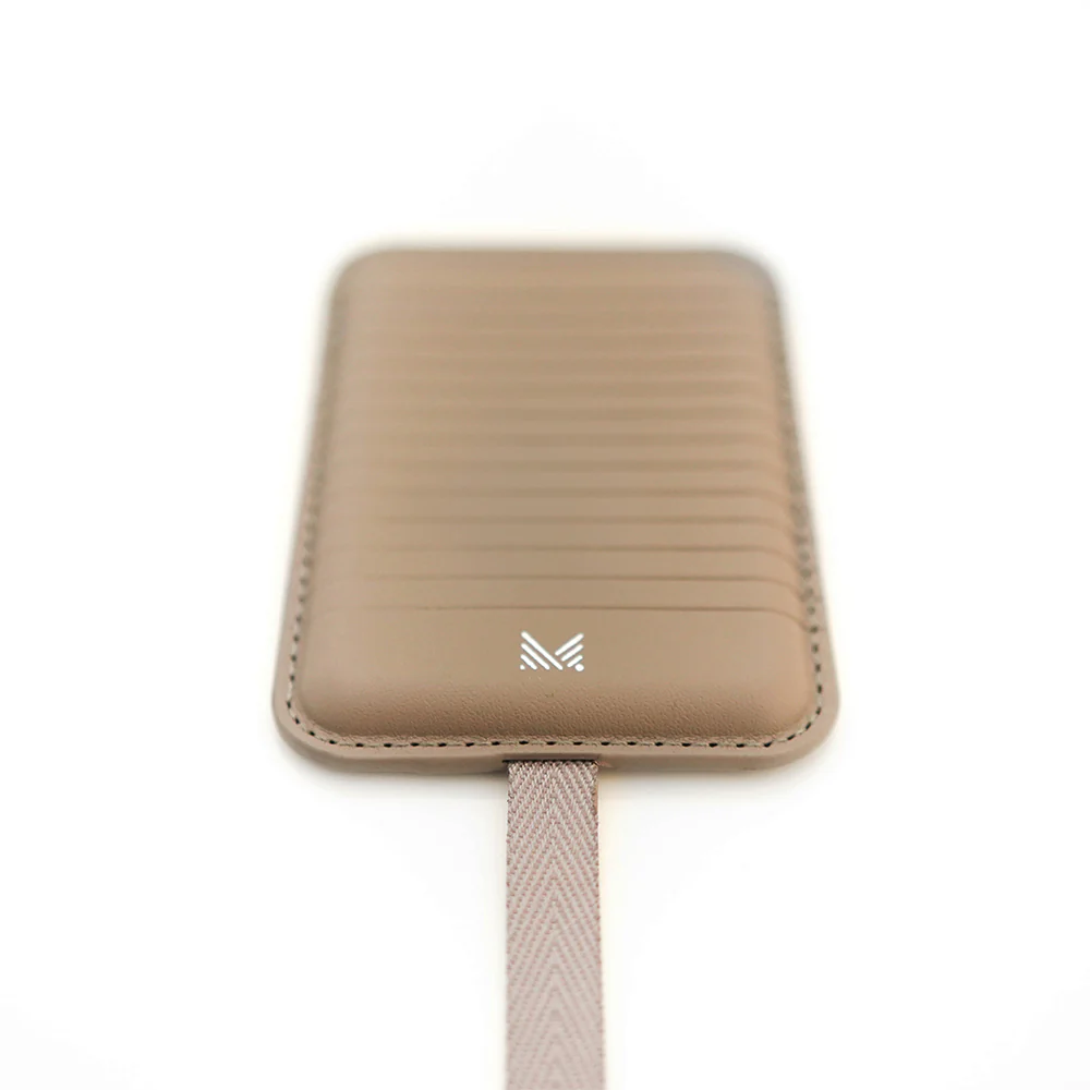 Monocozzi LUCID Refined Vegan Leather Magnetic Wallet Elephant Grey - Image 2