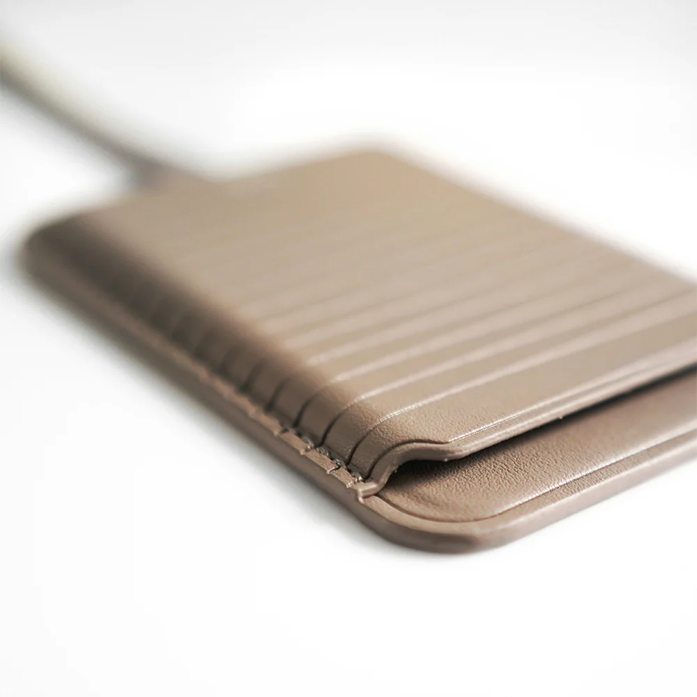 Monocozzi LUCID Refined Vegan Leather Magnetic Wallet Elephant Grey - Image 3