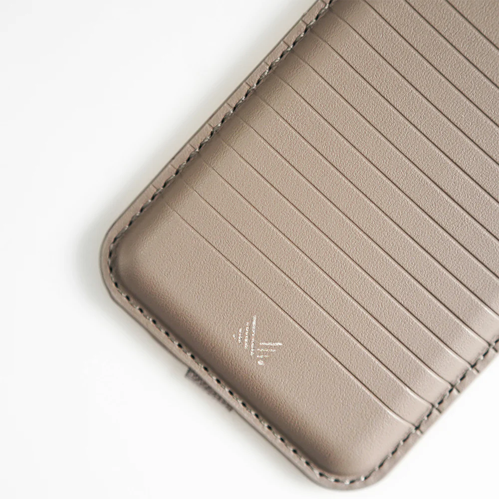 Monocozzi LUCID Refined Vegan Leather Magnetic Wallet Elephant Grey - Image 4