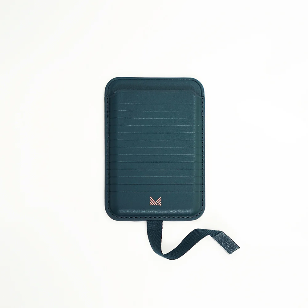 Monocozzi LUCID Refined Vegan Leather Magnetic Wallet Midnight Blue