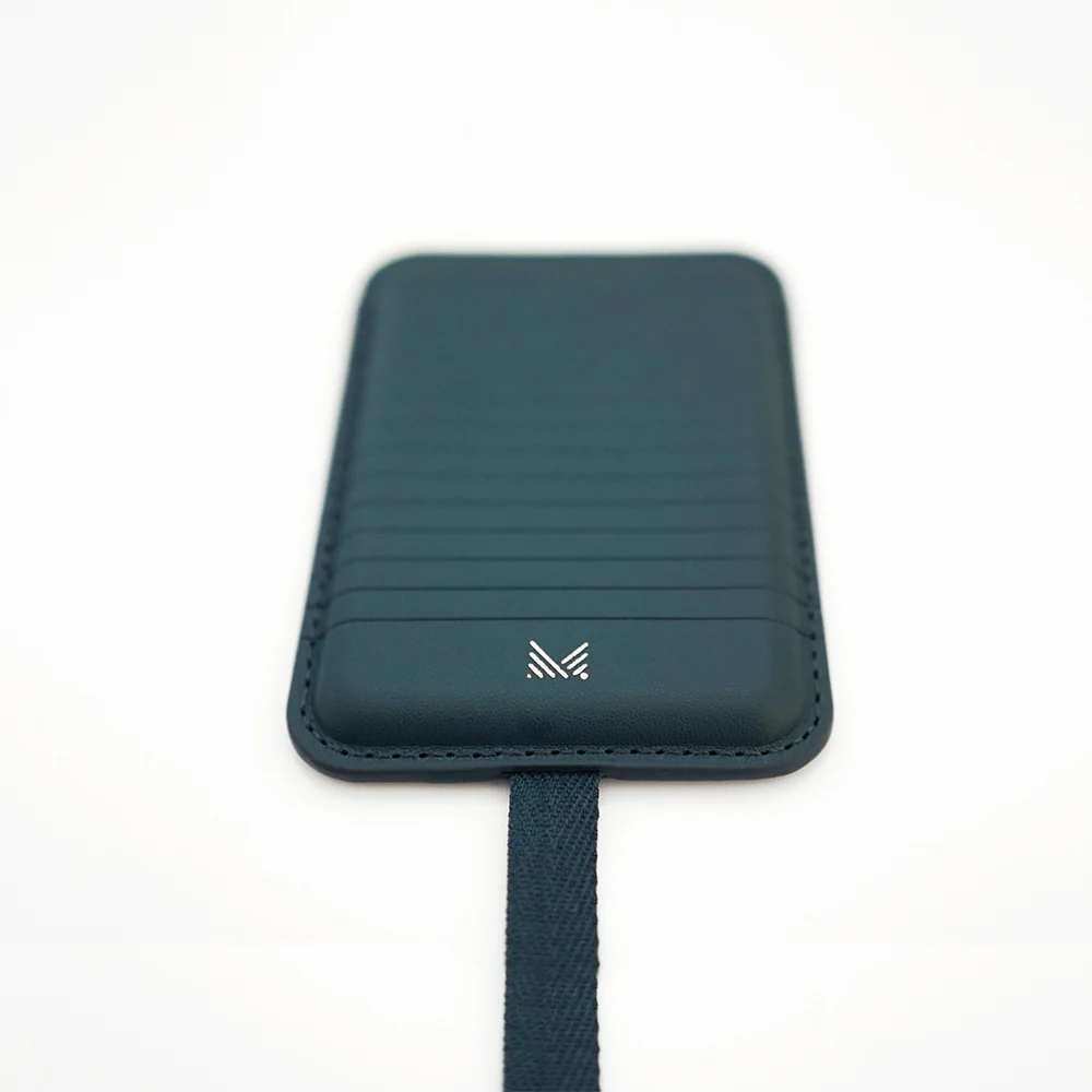 Monocozzi LUCID Refined Vegan Leather Magnetic Wallet Midnight Blue - Image 2