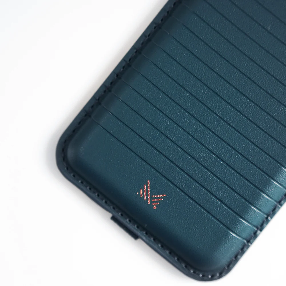 Monocozzi LUCID Refined Vegan Leather Magnetic Wallet Midnight Blue - Image 4