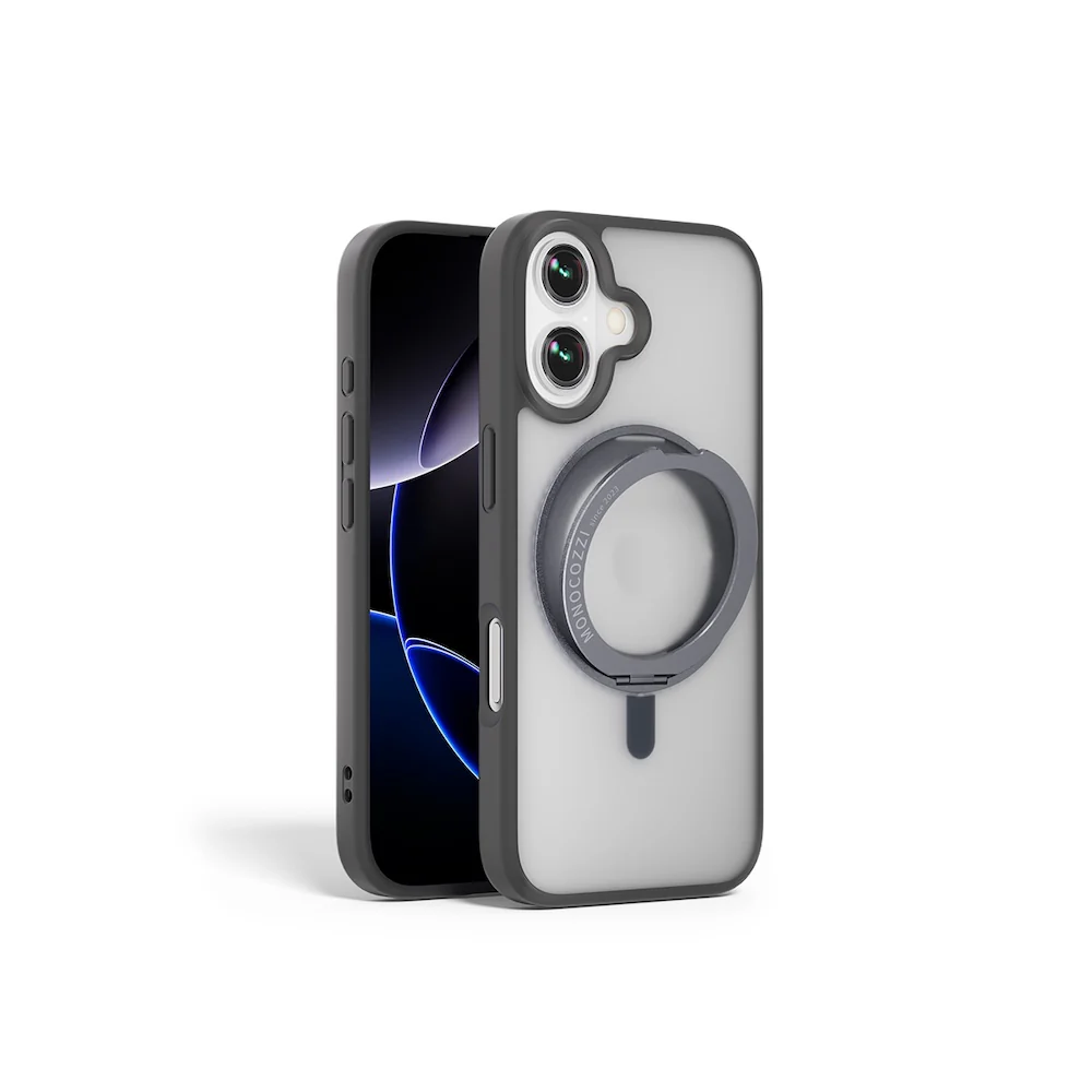 Monocozzi SAFEPROTECT Magsafe Case with Rotatable Ring for iPhone 17 - Grey