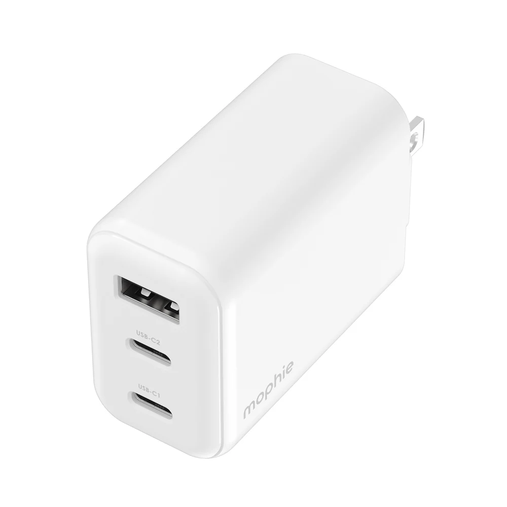 Mophie Essentials 70W GaN Wall Charger 3 with Travel Plugs - White - Image 4