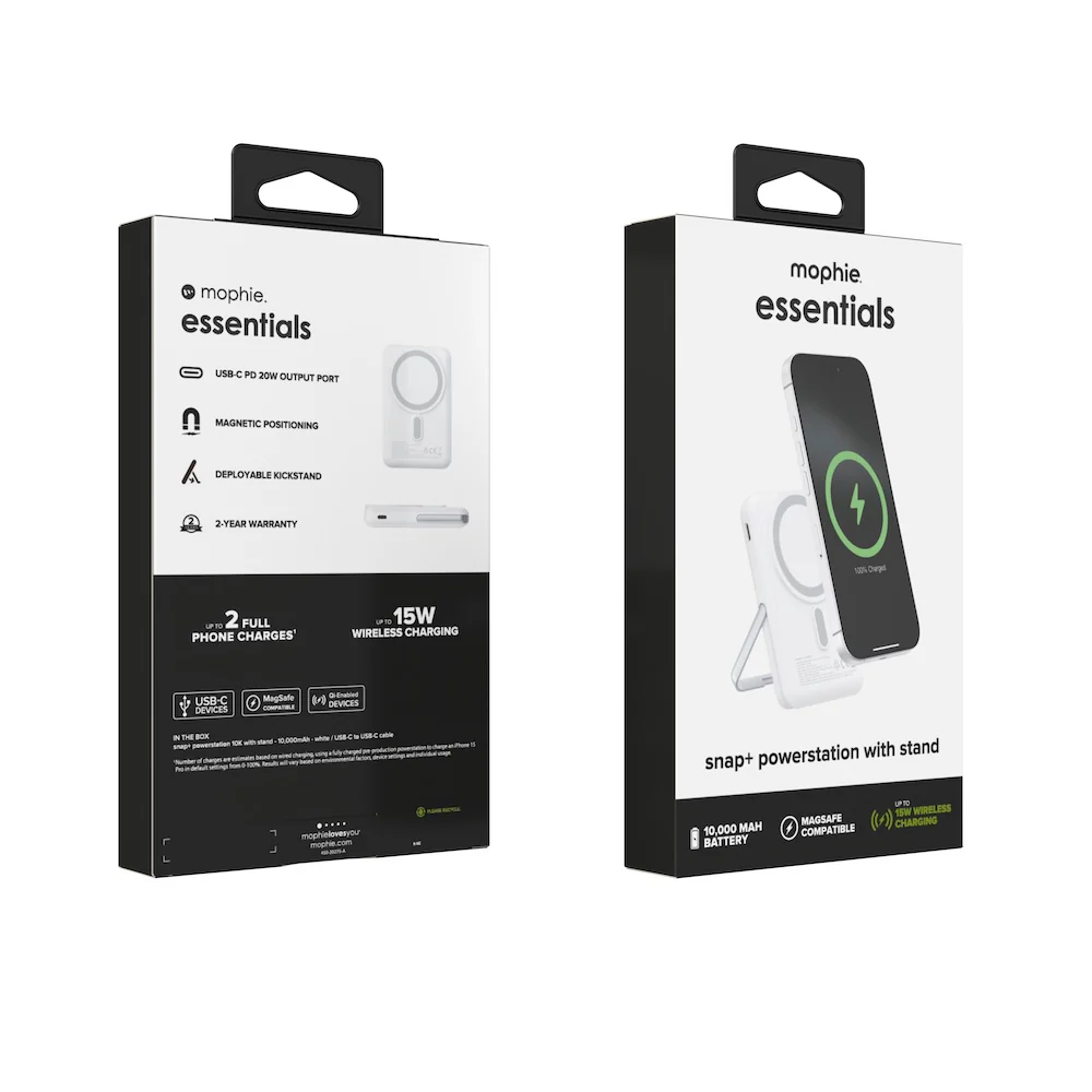 Mophie Essentials Snap+ Powerstation 10K with Stand - White - Image 13