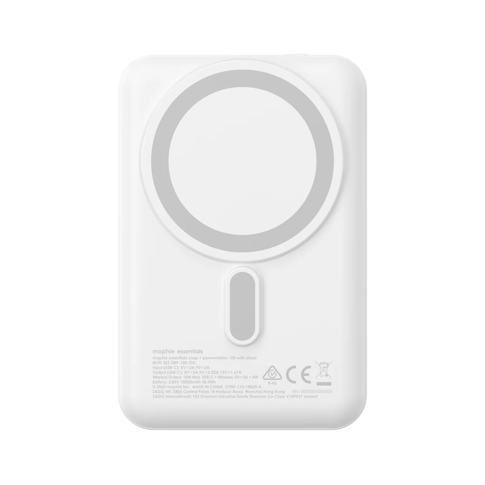 Mophie Essentials Snap+ Powerstation 10K with Stand - White - Image 3