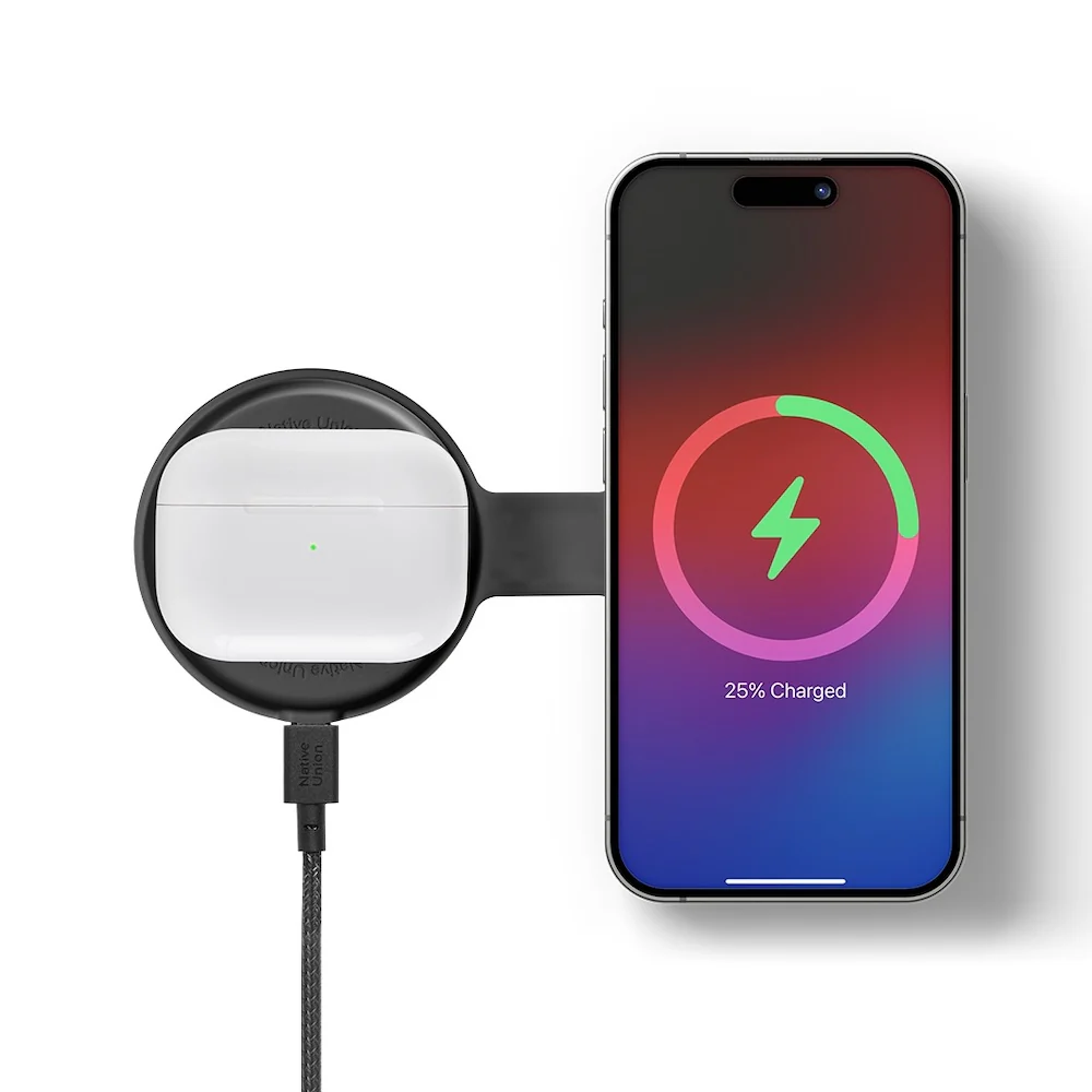Native Union Voyage 2-in-1 Magnetic Wireless Charger - Black - Image 5