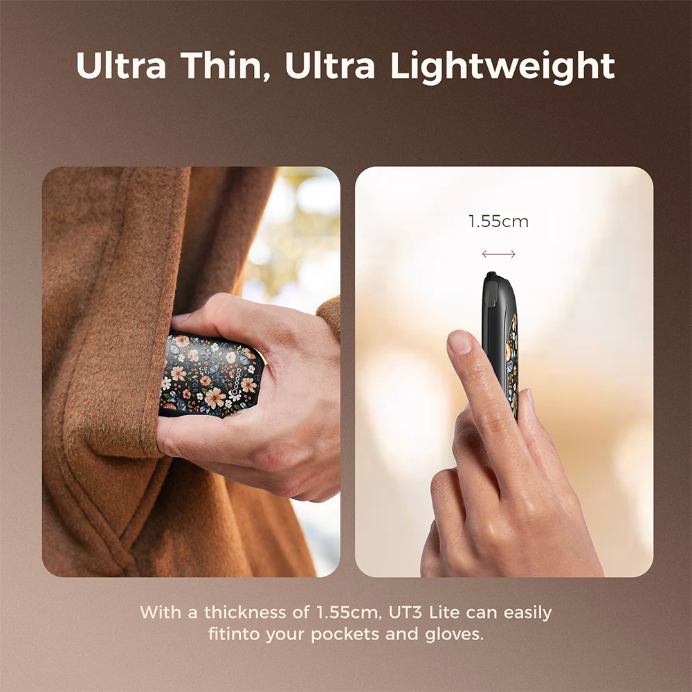 Ocoopa UT3 Lite Plus Hand Warmer Flower - Image 4