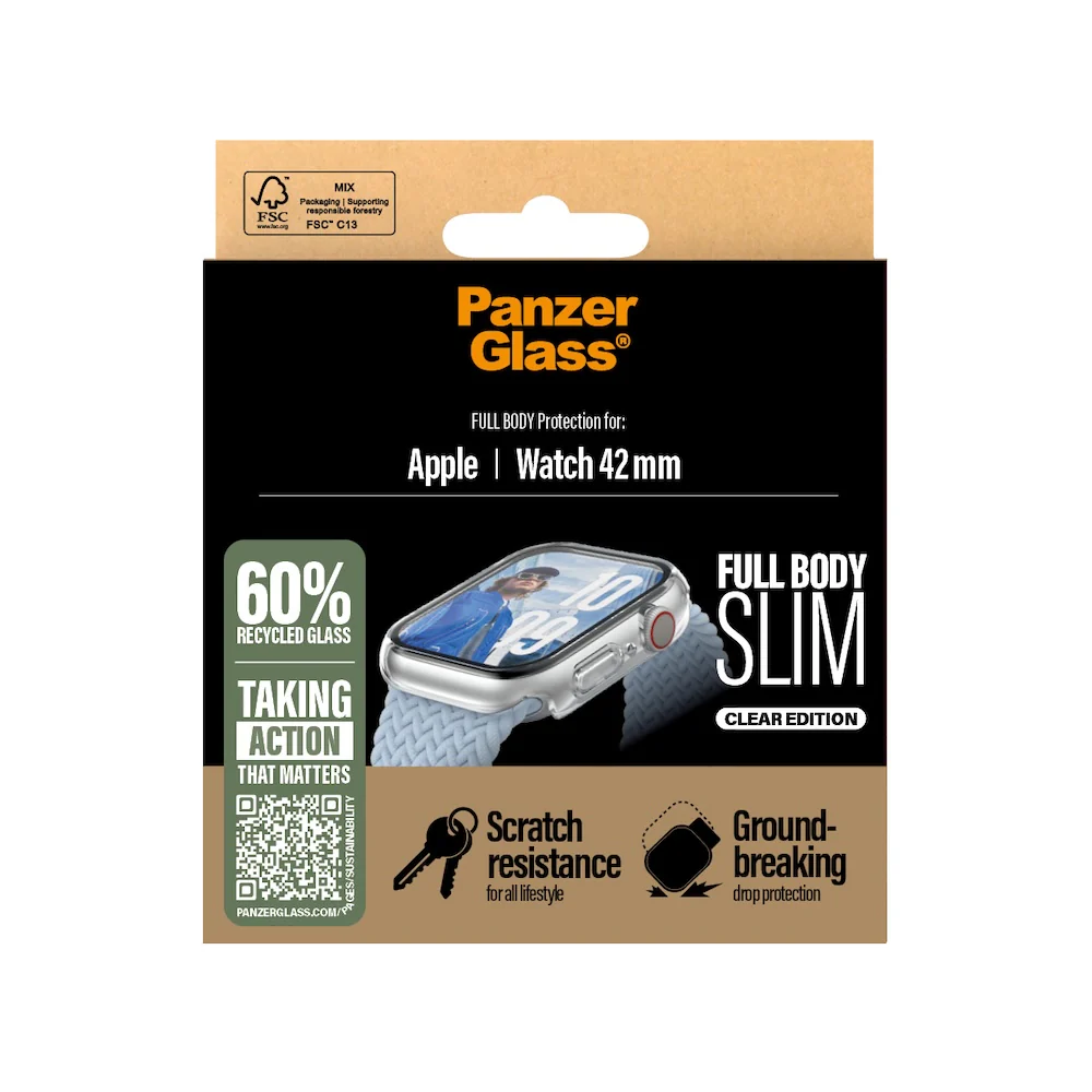 PanzerGlass Apple Watch 42mm Full Body Slim Transparent - Image 3