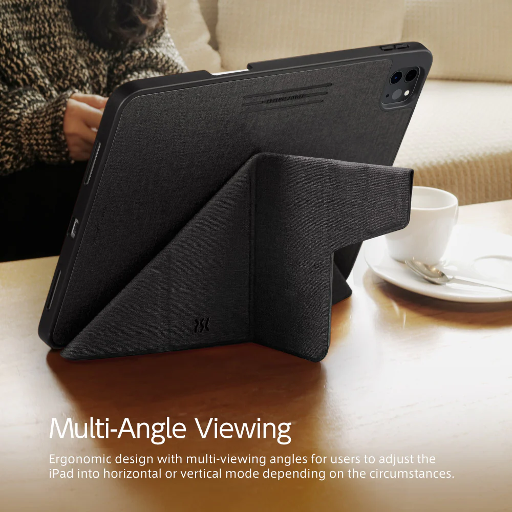 Power Support Air Jacket Folio Case with Pencil Holder for 11-inch iPad Pro (1/2/3/4th Gen) - Black - Image 4