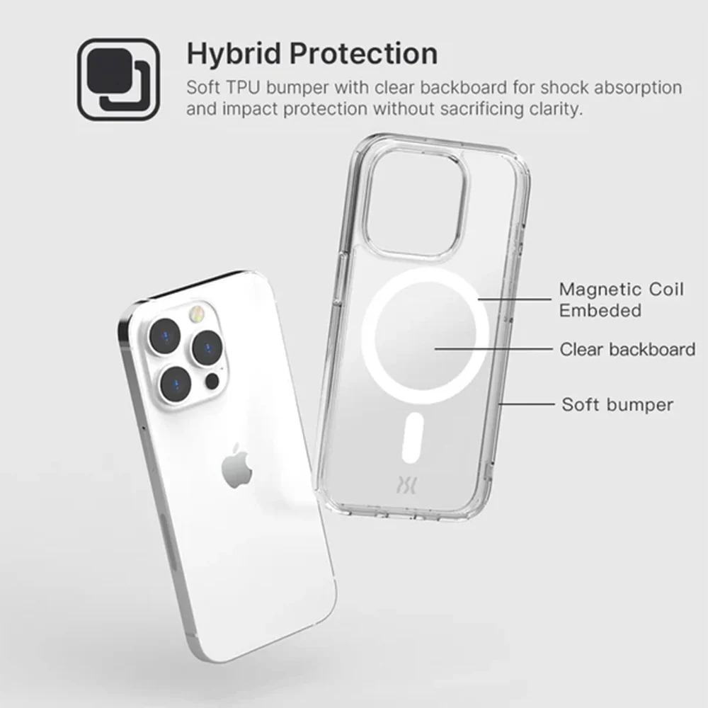 Power Support Air Jacket Mag Hybrid Case with MagSafe for iPhone 15 - Clear - Image 7