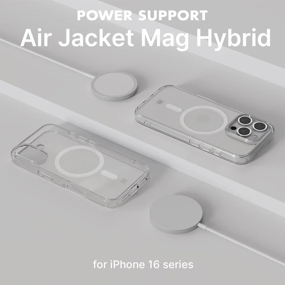 Power Support Air Jacket Mag Hybrid Case with MagSafe for iPhone 16 - Clear - Image 3