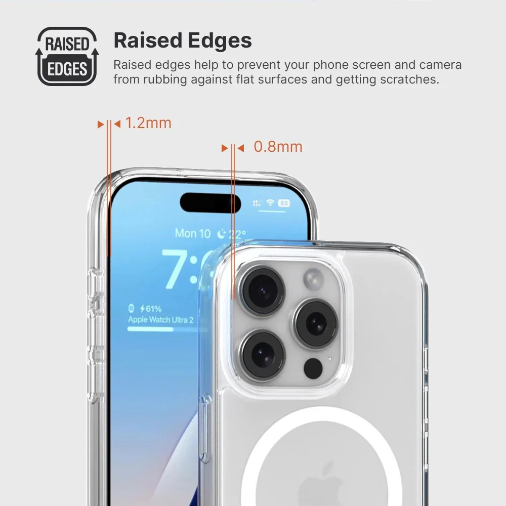 Power Support Air Jacket Mag Hybrid Case with MagSafe for iPhone 16 - Clear - Image 7