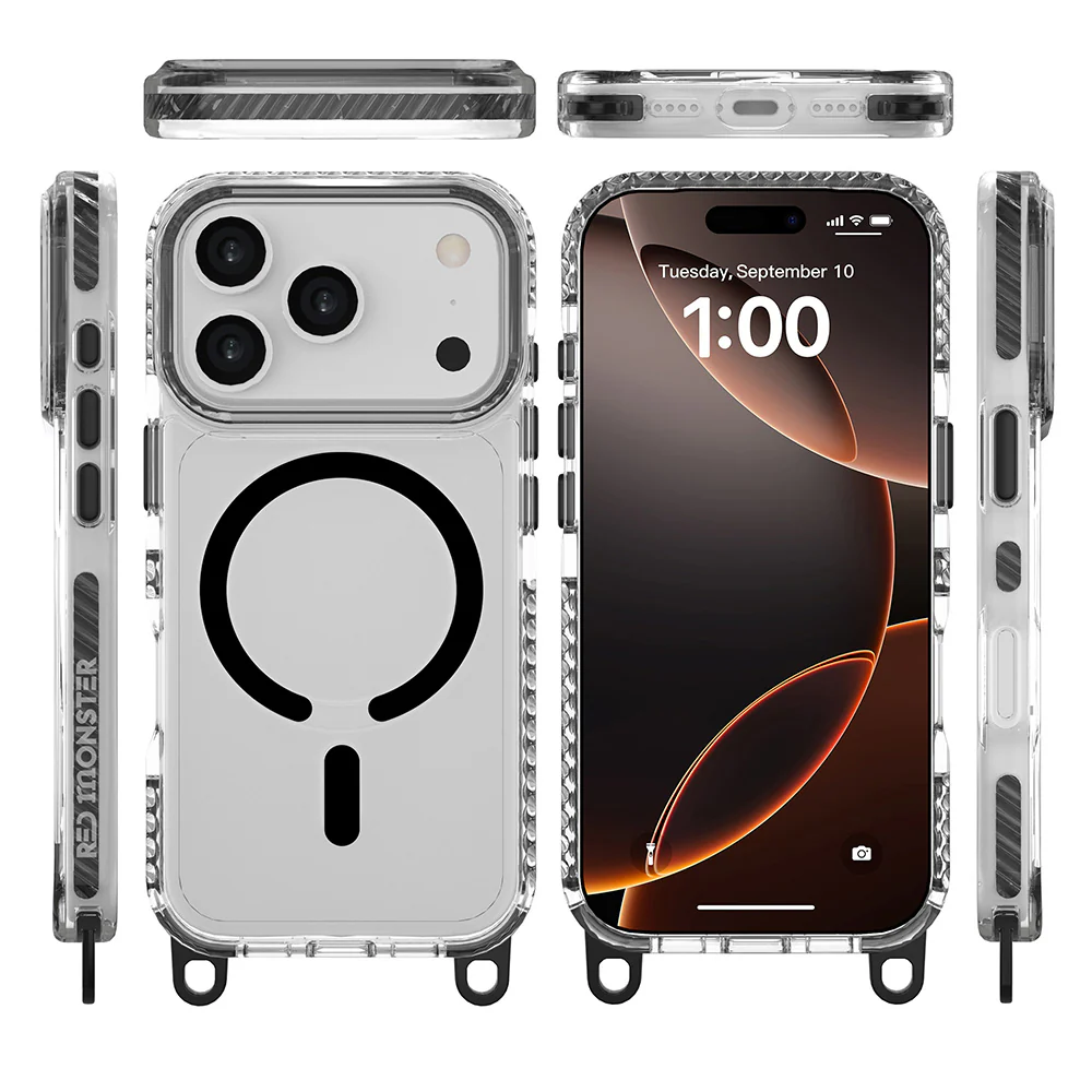 Red Monster Gassan M with Strap iPhone 17 Pro Black - Image 2