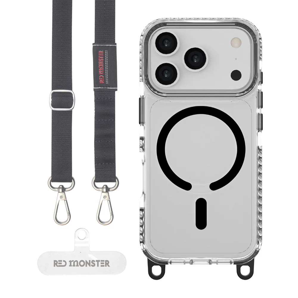 Red Monster Gassan M with Strap iPhone 17 Pro Max Black