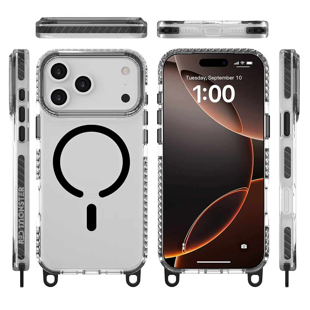 Red Monster Gassan M with Strap iPhone 17 Pro Max Black - Image 2