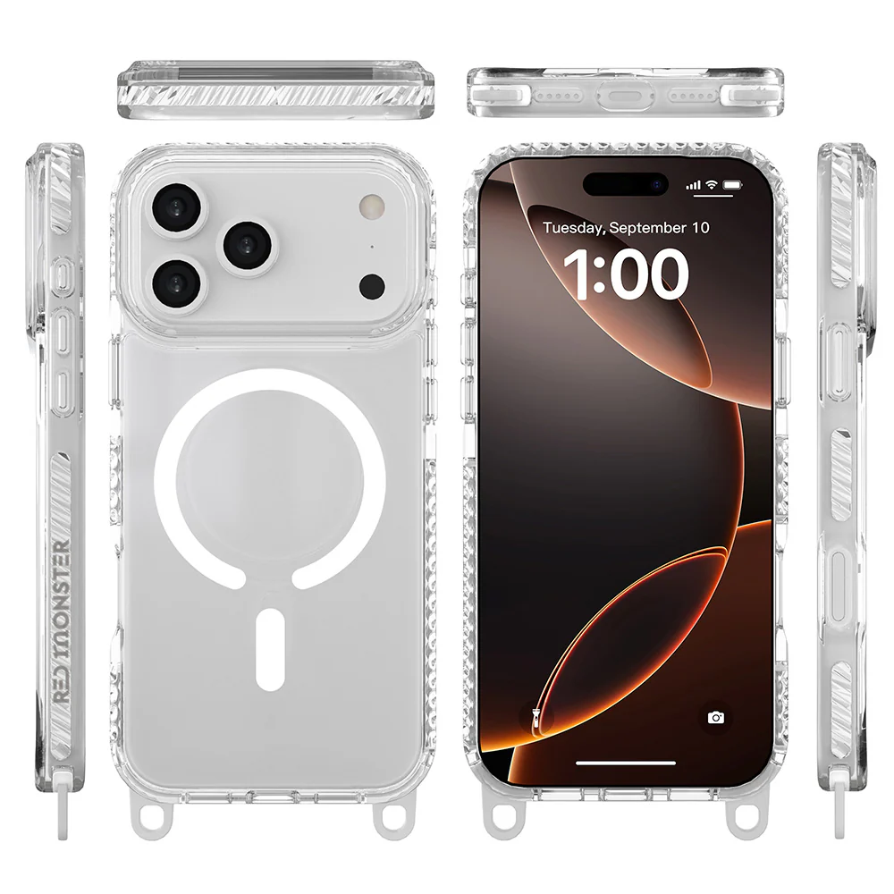 Red Monster Gassan M with Strap iPhone 17 Pro Max White - Image 2