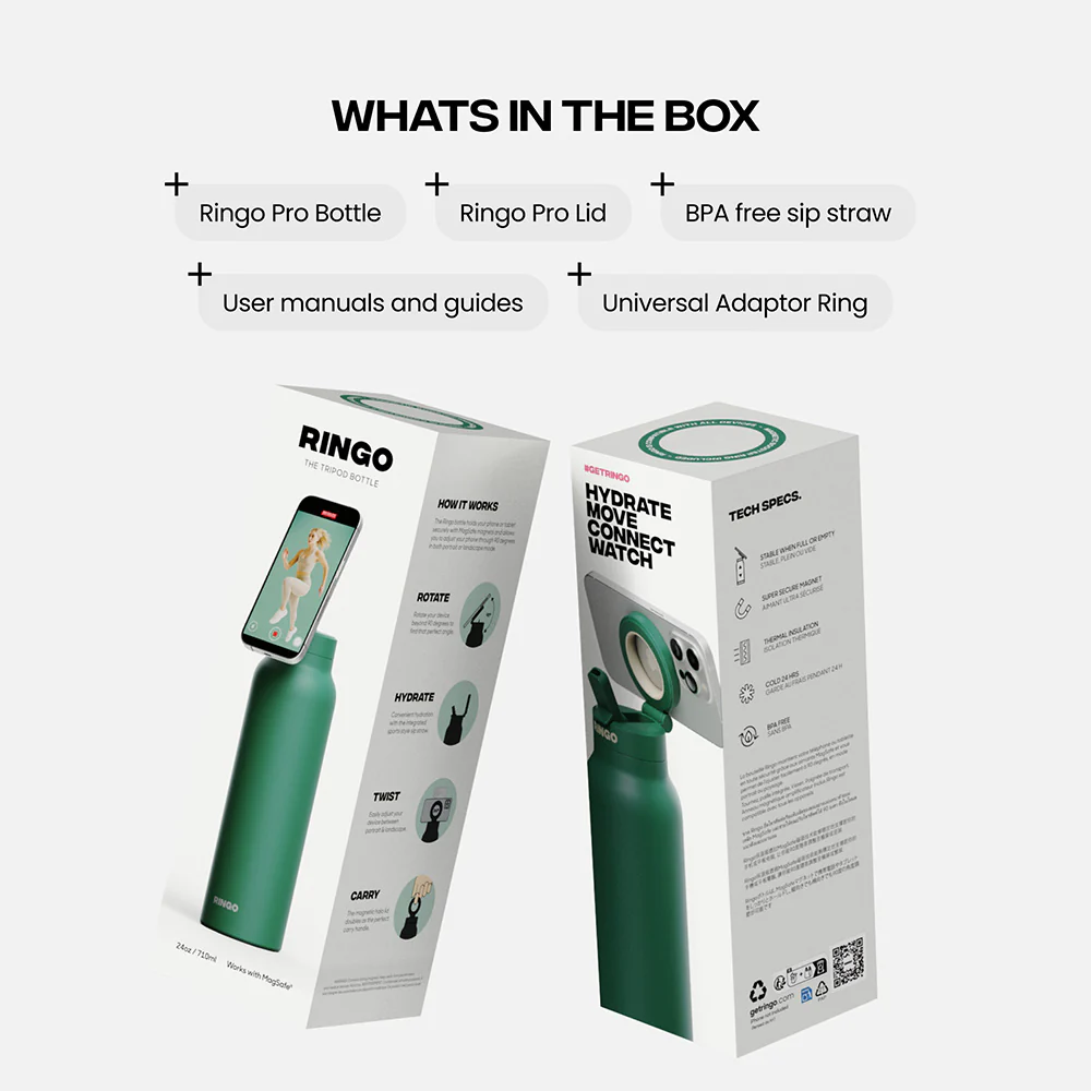Ringo Pro 24oz Magsafe Water Bottle - Green - Image 7