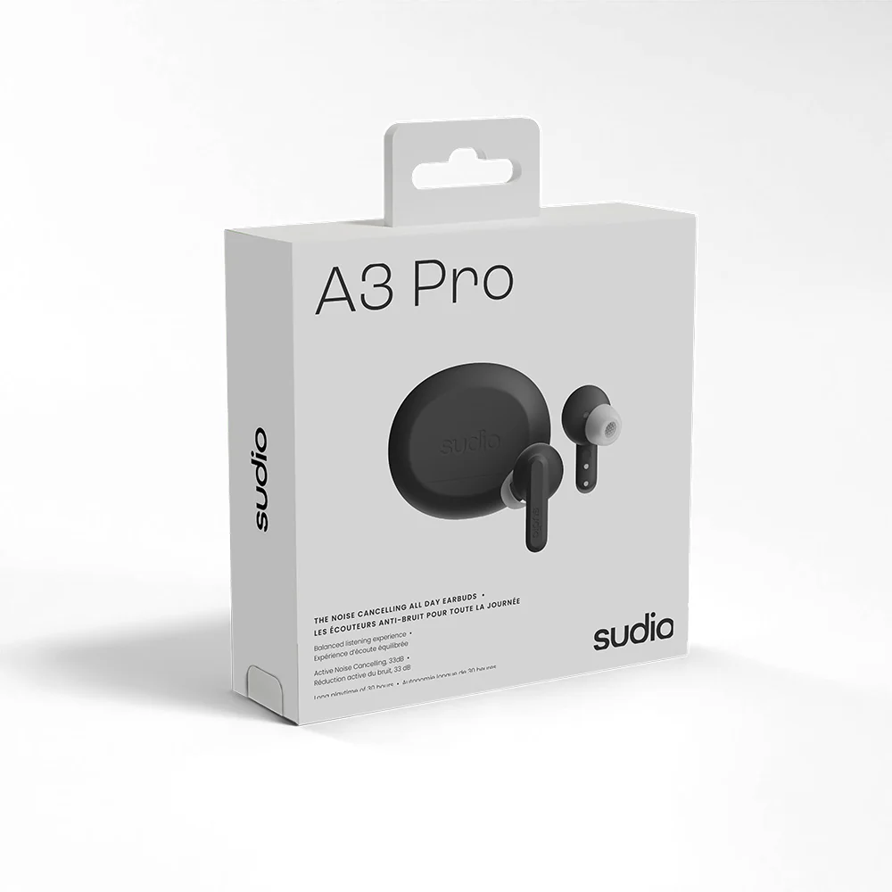 Sudio A3 Pro Wireless Earbuds - Black - Image 5