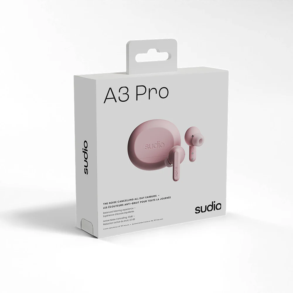 Sudio A3 Pro Wireless Earbuds - Pink - Image 5