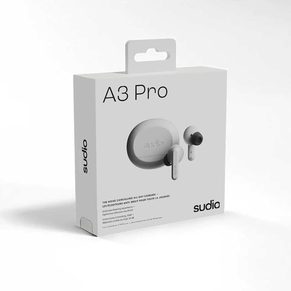Sudio A3 Pro Wireless Earbuds - White - Image 3