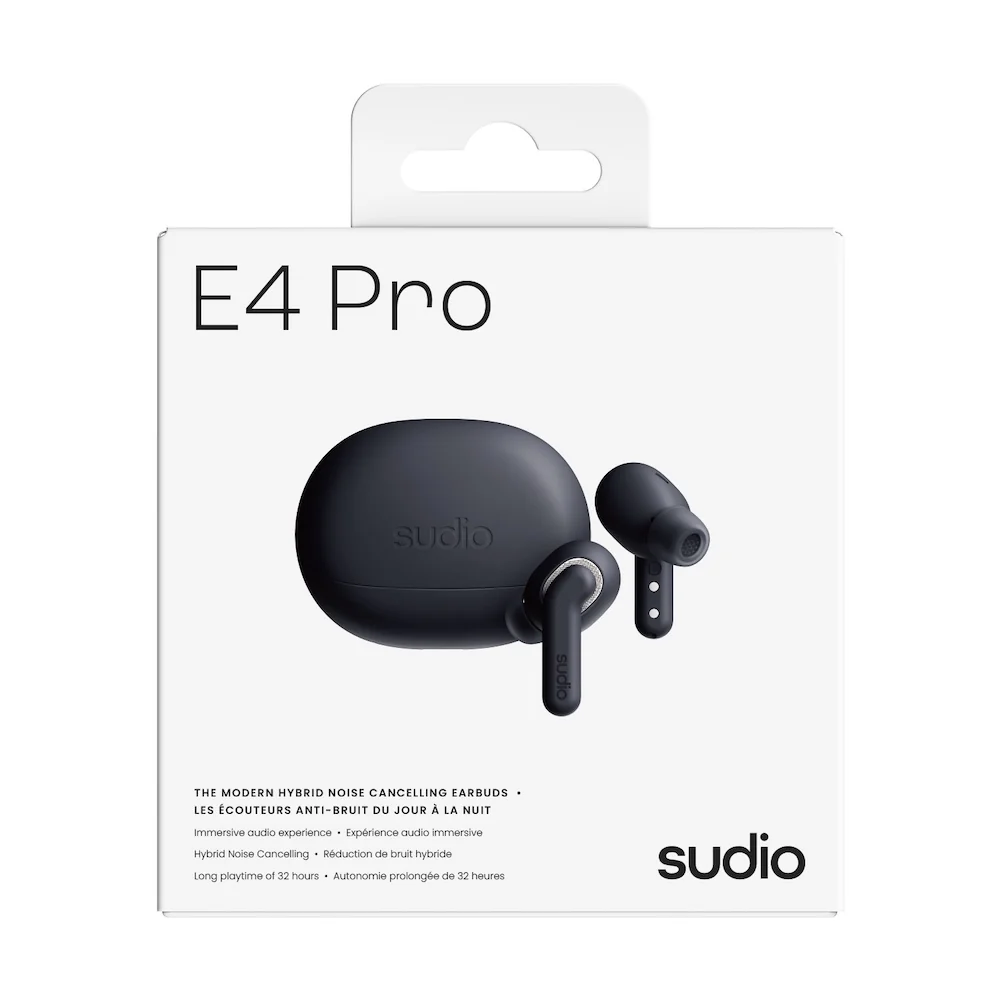 Sudio E4 Pro Wireless Earbuds Black - Image 4