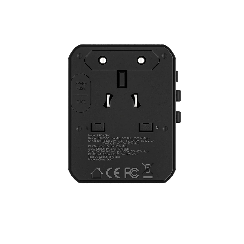 Sunshine ApexCharge GaN III 45W Travel Adapter - Black - Image 2