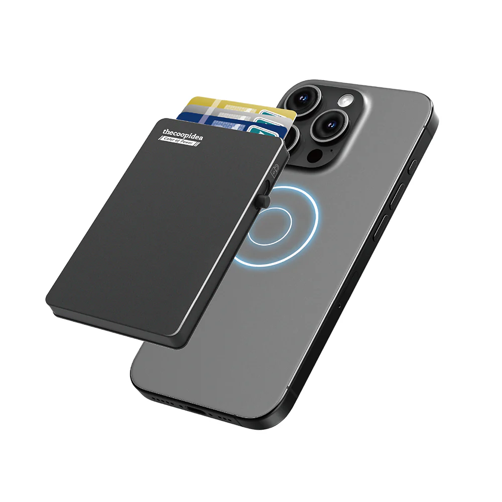thecoopidea COMPACT Magnetic Card Holder - Black - Image 2