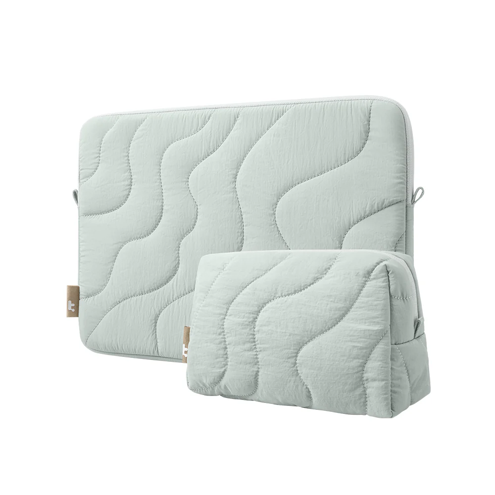 tomtoc Terra-A27 14-inch Laptop Sleeve and Pouch Bundle Lakeshore