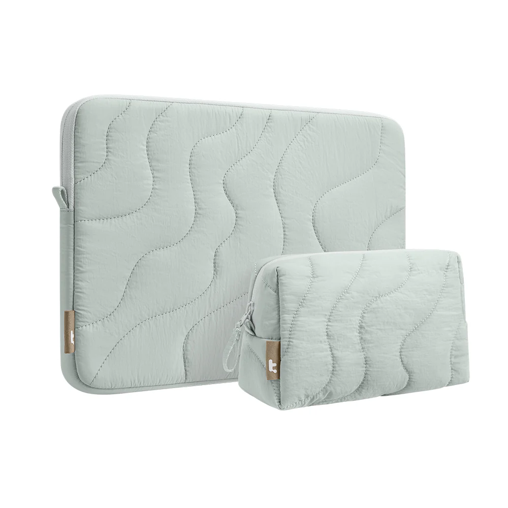 tomtoc Terra-A27 14-inch Laptop Sleeve and Pouch Bundle Lakeshore - Image 4