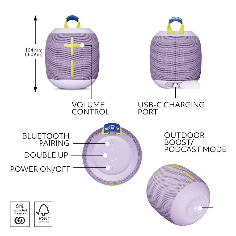 Ultimate Ears Wonderboom 4 - Enchanting Lilac - Image 5