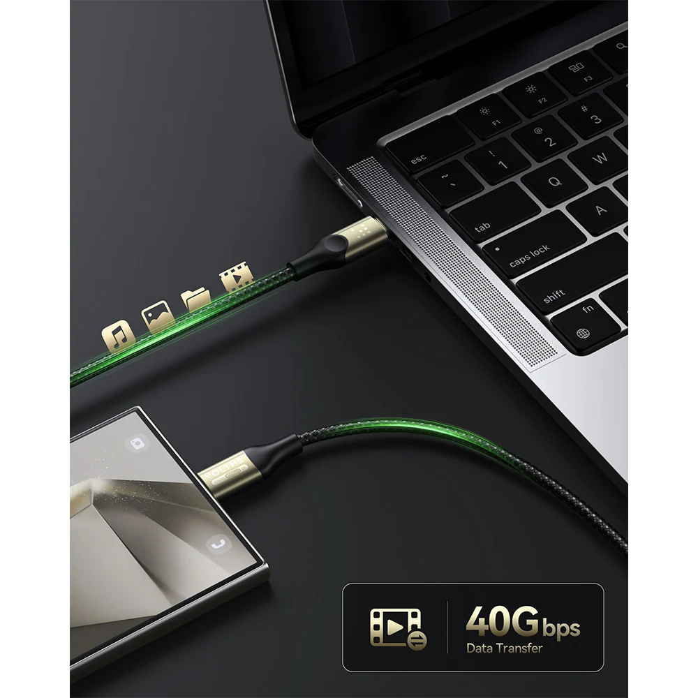 Voltme Powellink Utron Thunderbolt 3 USB-C To C 240W 2m - Black - Image 5